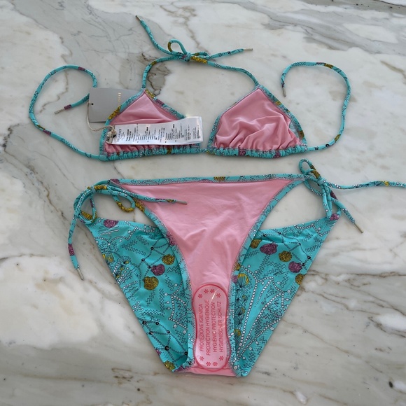 EMILIO PUCCI BLUE PRINT BIKINI SIZE US 10 / IT 44 NWTS! - Picture 14 of 15